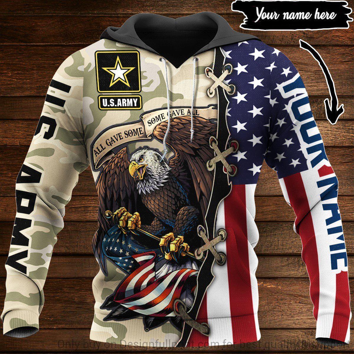 Flag Eagle Army Military Camo Army Hoodie Soldier Army Hoodie ...