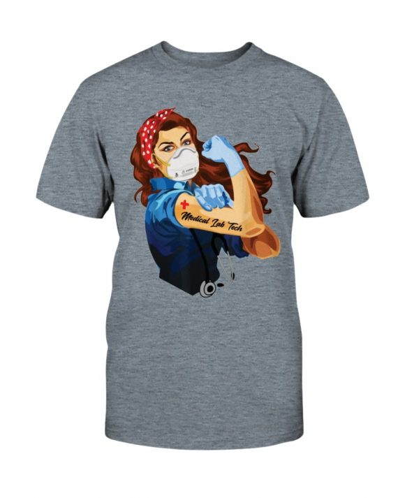 Red Hair Girl Medical Lab Tech T shirt-604b125b82da2