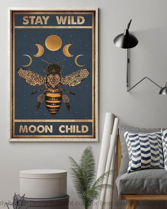 Stay Wild Moon Child Bee Canvas HG-604b122dd2641