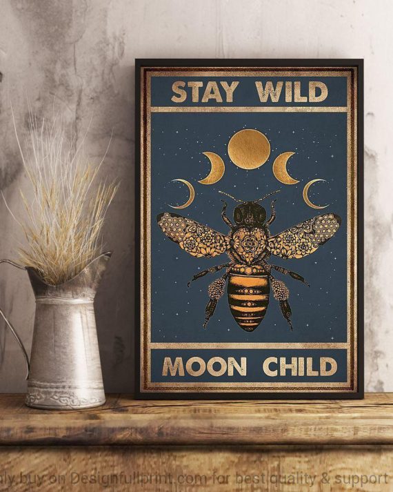 Stay Wild Moon Child Bee Canvas HG-604b122dd3490