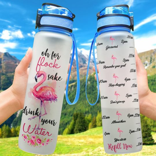 flamingo water bottle – designfullprintus